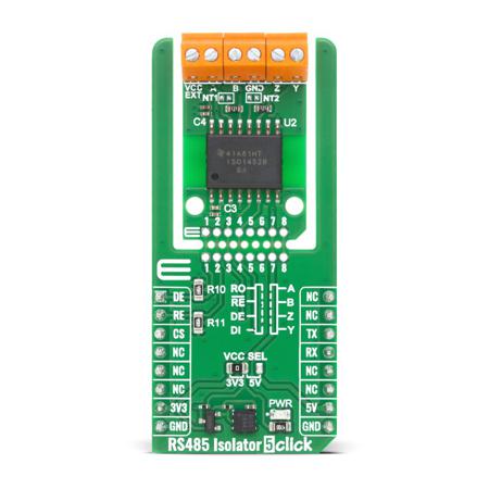 MIKROE-6887 MikroElektronika  RS485 5 Click Add On Board for MikroBUS for ISO1452