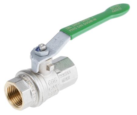 141-7707 RS PRO Brass Full Bore, 2 Way, Ball Valve, Threaded, BSPP 1/2in, 40bar Operating Pressure