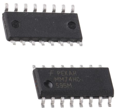 MM74HC595MX onsemi  8-stage Surface Mount Shift Register 74HC, 16-Pin SOIC