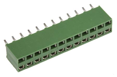 1-215307-2 TE Connectivity AMPMODU HV100 Series 2.54mm Pitch 24 Way 2 Row Straight PCB Socket, Through Hole, Solder Termination