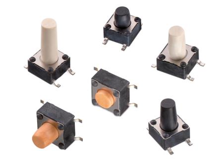 430182080816 IP67 Black Round Tactile Switch, SPST 50 mA 8mm PCB