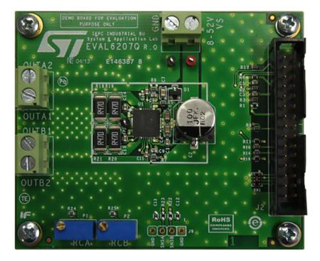 EVAL6207Q STMicroelectronics Dual Full Bridge Driver Board Power Management for L6207Q for Drive a Single 2-Phase Stepper Motor or
