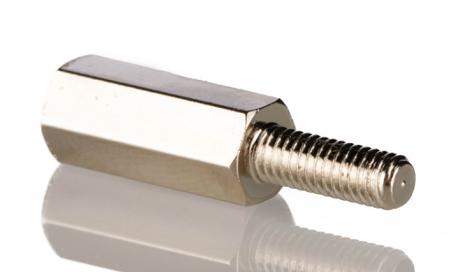 221-156 RS Pro Brass Hex Standoff Male/Female, 18mm, M3 x M3