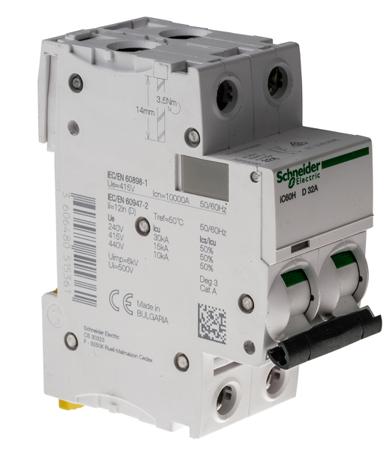 A9F55232 Acti 9 iC60H MCB Mini Circuit Breaker 2P, 32 A, 10 KA, Curve D