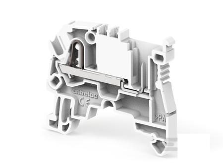 1SNK805018R0000 Entrelec, 2 Way, Pluggable Terminal Block, Feed Through Plug, DIN Rail, Push In Termination,