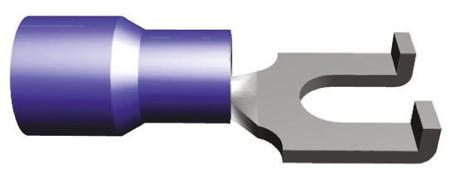 160212 TE Connectivity PLASTI-GRIP Series Insulated Crimp Spade Connector, 1.25mm² to 2mm², 16AWG to 14AWG, M4 Stud Size