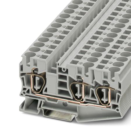 3035288 Phoenix Contact  ST 10-TWIN Series Grey, Single-Level, Spring Clamp Termination