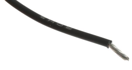 6714 BK001 Alpha Wire Ecogen Ecowire Series Black 0.52 mm² Hook Up Wire, 20 AWG, 10/0.25 mm, 305m, MPPE Insulation,