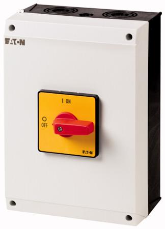 207383 P3-100/I5-RT/N Eaton 3 pole + N Pole Surface Mount Isolator Switch - 100A Maximum Current, 55kW Power Rating, IP65