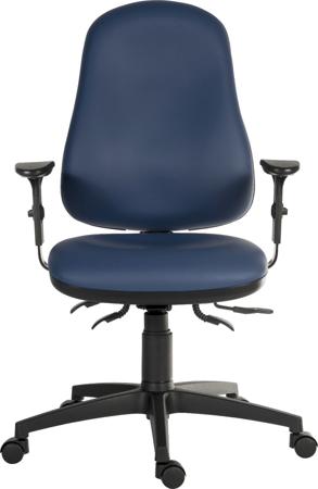 625-805 RS PRO Blue Plastic Operator Chair, 150 Weight Capacity