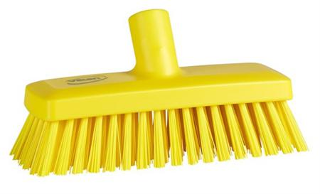 70426 Vikan Broom, Yellow With Polyester, Polypropylene, Stainless Steel Bristles for  for General Purpose
