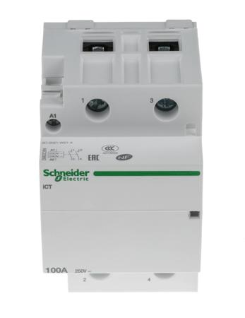 A9C20882 Schneider Electric Acti 9 iCT Contactor, 2NO, 100 A, 2.1 W, 220 → 240 V ac Coil