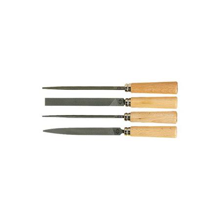 T0119 CK 160mm, Second Cut, Flat, Round, Triangular Engineers File With Soft-Grip Handle