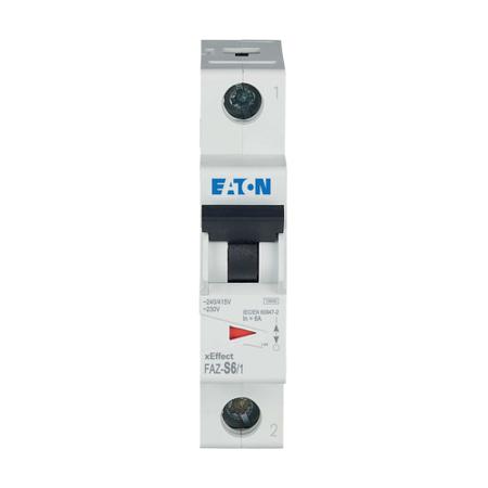 278610-FAZ-S6-1 Eaton xEffect 6A MCB Mini Circuit Breaker1P Curve S, Breaking Capacity 10 kA, 230V