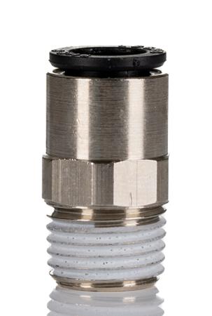 3175-08-13 Legris Pneumatic Straight Threaded-to-Tube Adapter, R 1/4 Male, Push In 8 mm