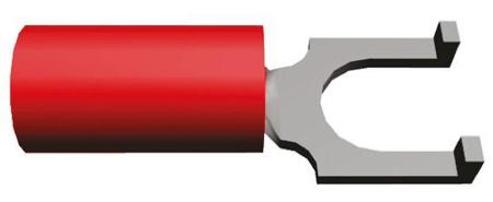 328516 TE Connectivity PLASTI-GRIP Series Insulated Crimp Spade Connector, 22AWG to 16AWG, M5