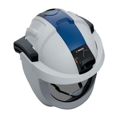 V1-LPP-BK-B Penta Visarc White Hard Hats with Chin Strap, Adjustable