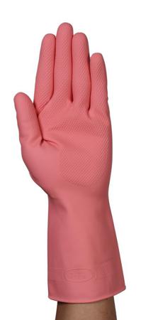 87085065BP Ansell AlphaTec 87-085 Pink Natural Rubber Latex Abrasion Resistant Work Gloves, Size 6.5, Natural Rubber Coating