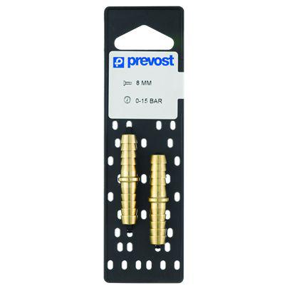 JDT-0808P2 PREVOST Hose Connector, Straight Hose Joiner 8mm ID