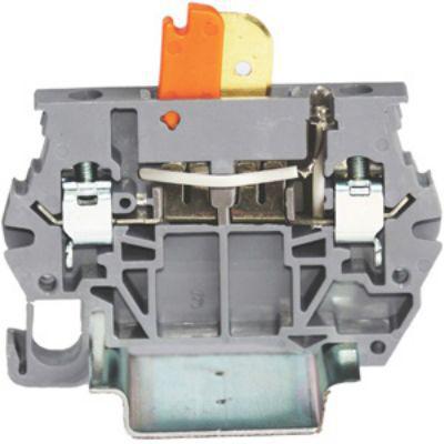 262-4369 RS PRO Grey Disconnect Terminal Block, 4mm², 1-Level, Clamp Termination