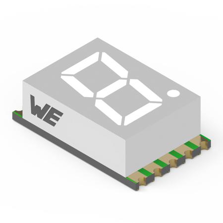157143S12700  Wurth Elektronik 7-Segment LED Display, CC Super Red 28 mcd RH DP 14.2mm