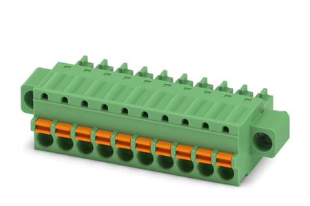 1851313 Phoenix Contact, 3.5mm Pitch, FK-MCP 1.5/10-STF-3.81, 10 Way, , Pluggable Terminal Block, Plug, Cable Mount, Spring