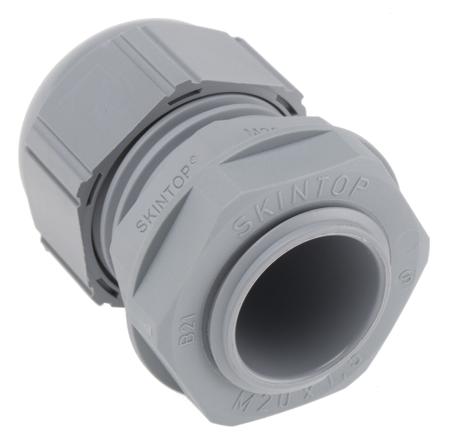 53111020-53119020 Lapp M20 Grey Polyamide, IP69K Cable Gland With Locknut