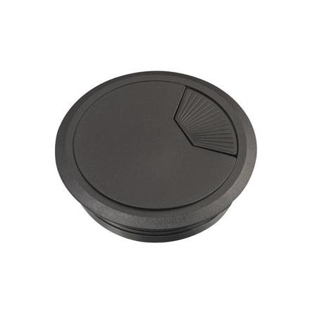 INS61212 Schneider Electric Unica system+ Black Plastic 80mm Cable Grommet