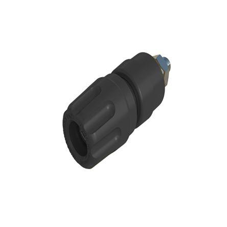 930103105 Hirschmann Test & Measurement 35A, Brown Binding Post With Brass Contacts and Nickel Plated - 8mm Hole Diameter