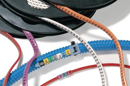 531-07931 HellermannTyton HODS85 Suspend Cable Marker, Yellow, Pre-printed "6", 1.8 → 6.3mm Cable, for AT1, AT2 or AT3