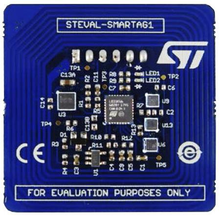 STEVAL-SMARTAG1 STMicroelectronics NFC Dynamic Tag Sensor Node Evaluation Board HTS221, LIS2DW12, LPS22HB, ST25DV64K, STLQ015