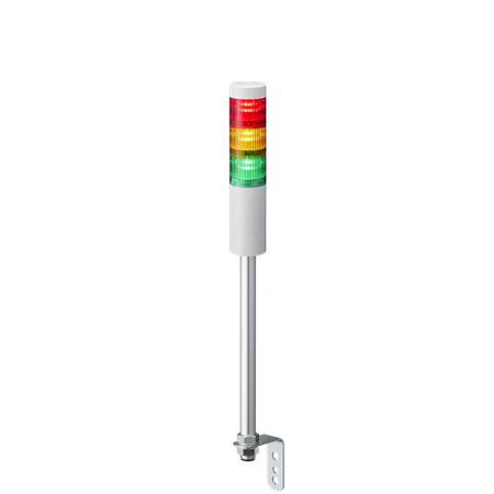 LR5-302LENW-RYG Patlite LR5 Series Amber, Green, Red Signal Tower, 3 Lights, 24 V dc, Pole Mount