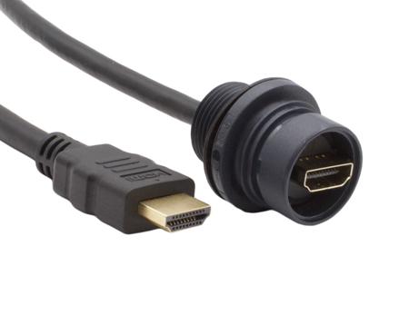 PXP6062-1M00 BulginPXP6062, 1m Female HDMI to Male 1 mm Plug Ultra High Speed