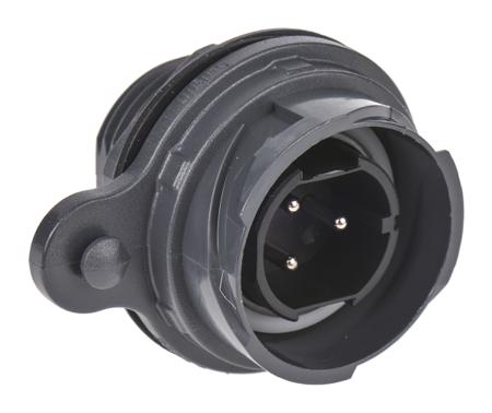 PXP7012/03P/ST Bulgin Circular Connector, 3 Contacts, Front, Standard Connector, Plug, Male, IP66, IP68, IP69K, Buccaneer 7000 Series