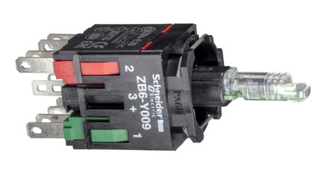 ZB6ZB51B Schneider Electric Harmony Series Contact & Light Block, 12 → 24 V, 12 → 24V ac/dc, Yellow Light, 1NO