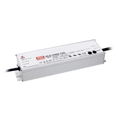 HLG-240H-30 MEAN WELL LED Driver, 30V Output, 240W Output, 8A Output, Constant Current / Constant Voltage