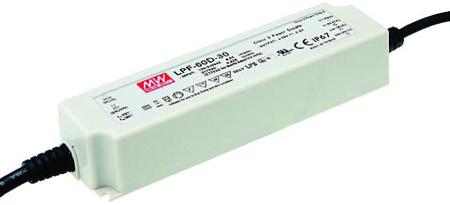 LPF-60D-30 Mean Well , Constant Voltage 1-10 V PWM Resistance LED Driver 60W 30V 2A