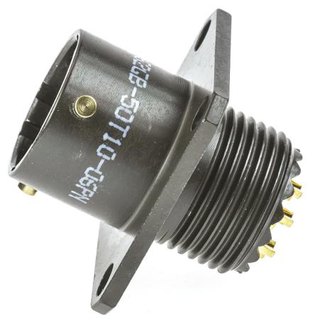 62GB-50T10-06PN Amphenol, 62GB 6 Way Flange Mount MIL Spec Circular Connector Receptacle, Pin Contacts,Shell Size 10, Bayonet Coupling,