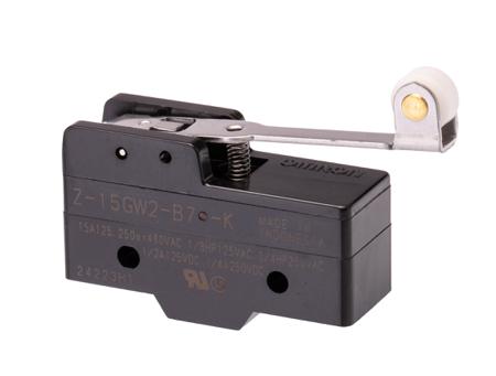 Z-15GW2-B7-K IP00 Snap Action Limit Switch Roller Lever Thermosetting Resin, NO/NC, 500V