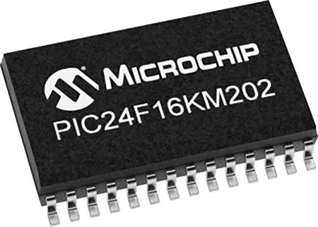 PIC24F16KM202-I-SO Microchip Technology PIC24F16KM202-I/SO, 16bit PIC Microcontroller, 32MHz, 16 kB Flash, 28-Pin SOIC