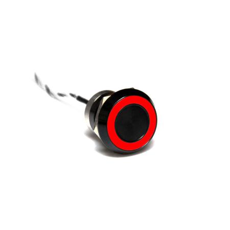MC22LCBRG Bulgin Capacitive Switch Latching NC,Illuminated, Green, Red, IP68, IP69K Black Anodised