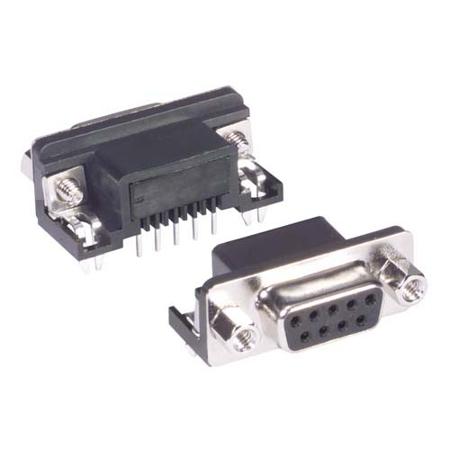 SD9S-RA-PC L-Com SD9 9 Way Right Angle Screw D-sub Connector Socket, 2.77mm Pitch, with Jack Screw