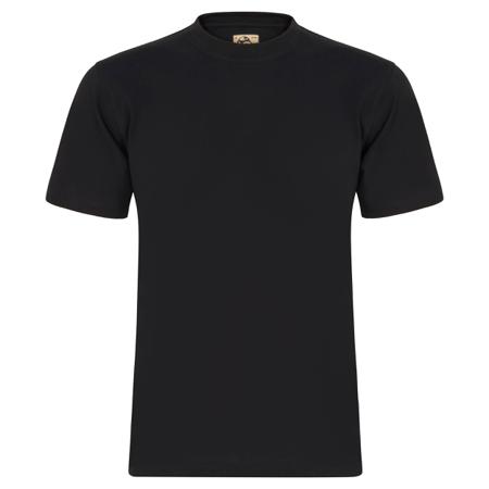 1005R-B-S Orn Black Cotton, Recycled Polyester Short Sleeve T-Shirt, UK- S, EUR- S