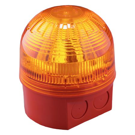 PSB-0227 Klaxon PSB Series Amber Synchronised Flash Beacon, 10 → 60 V, Base Mount, LED Bulb, IP65