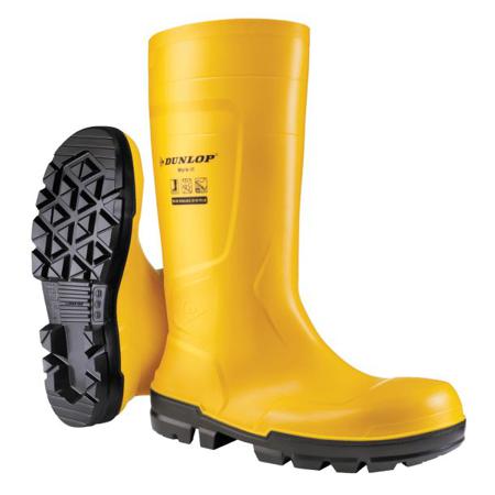 NB2JF01-43 Dunlop WORK-IT FULL SAFETY Black, Yellow Steel Toe Capped Unisex Safety Boots, UK 9, EU 43