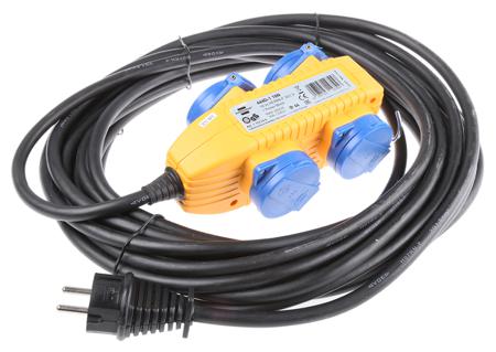 1151740010 brennenstuhl , 10m 4 Socket Type F - German Schuko Extension Lead, 230 V