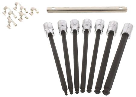 4900BD 7 pieces Driver Bit, Hexagon Bit, Hexagon: 1/8; 5/32; 3/16; 7/32; 1/4; 5/16; 3/8 in; Socket Bar 6-1/4 in