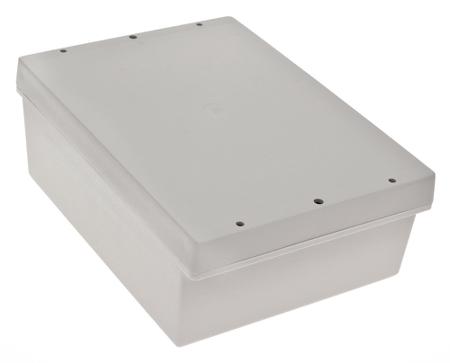 186-2252 RS PRO Grey ABS Enclosure, IP65, IK07, Grey Lid, 198.05 x 144.7 x 72.25mm
