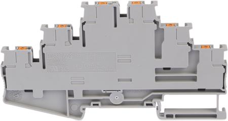 3210499 Phoenix Contact  PT 2.5-3L Series Grey, 0.14 → 4mm², Triple-Level, Push In Termination, ATEX