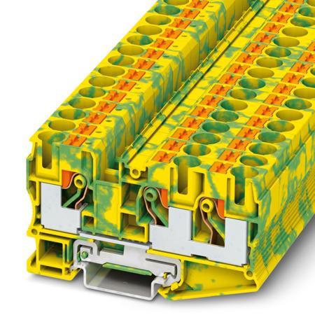 3208745 Phoenix Contact  PT 10 Series Green, Yellow, 16mm², Push In Termination, ATEX, IECEx